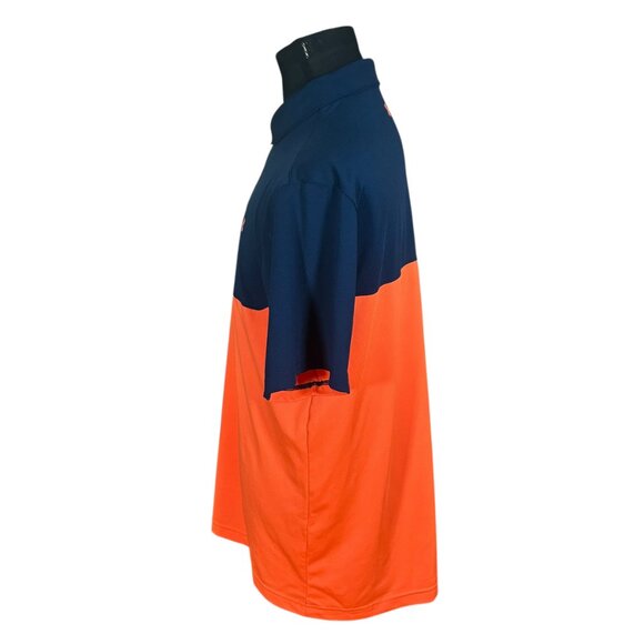 Under Armour Men's Navy Orange Heatgear Performance Polo Shirt Large - Picture 6 of 7